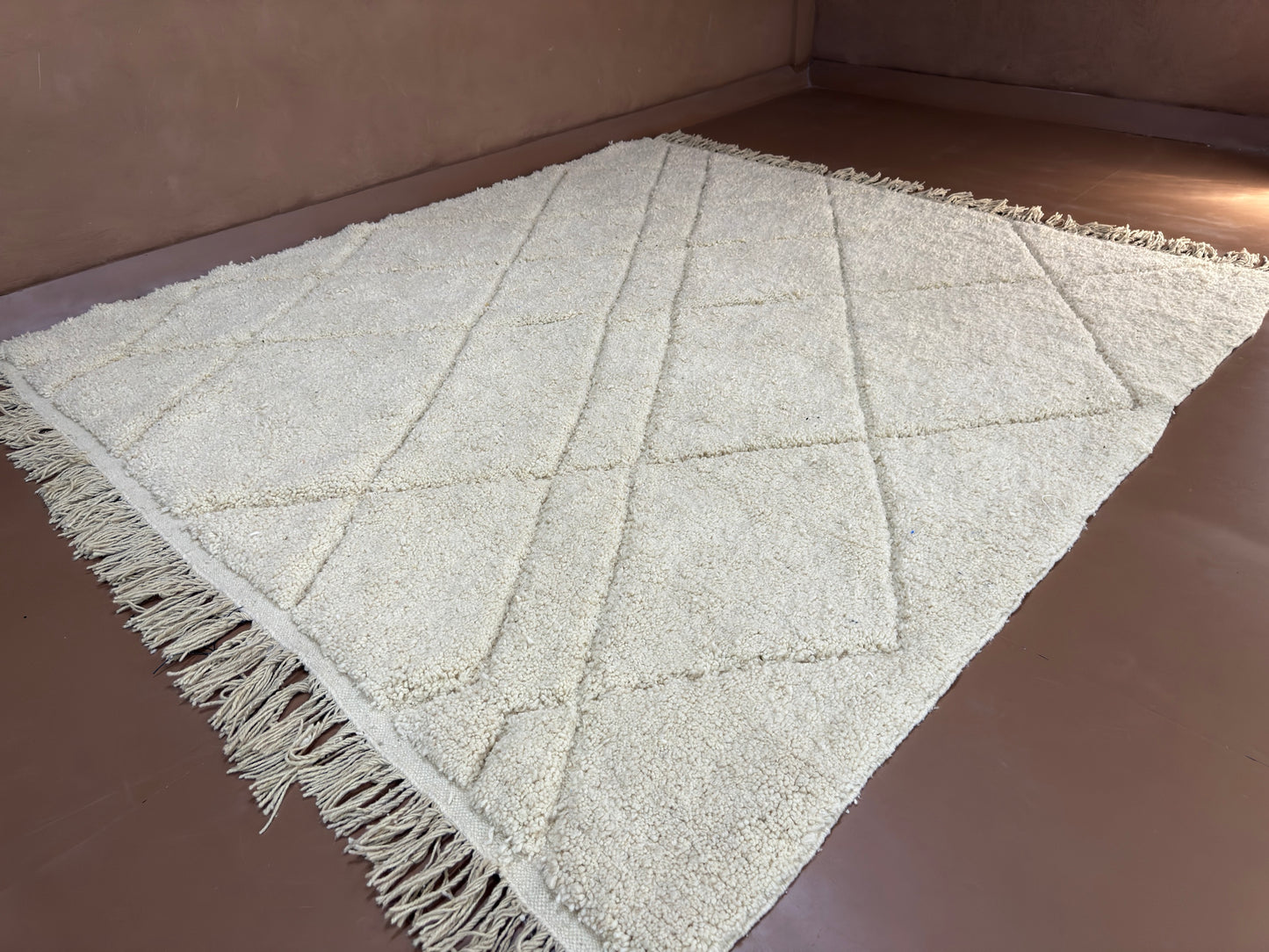Handwoven Moroccan Rug - Custom Rug - Diamond Design