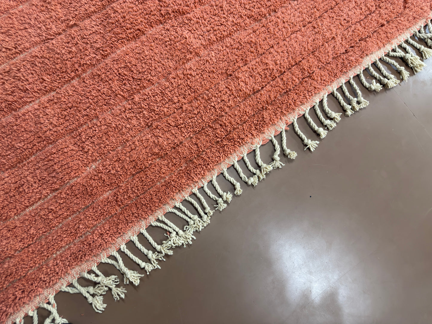 Coral Pink Moroccan Rug  - Custom Rug - Handwoven Wool Rug