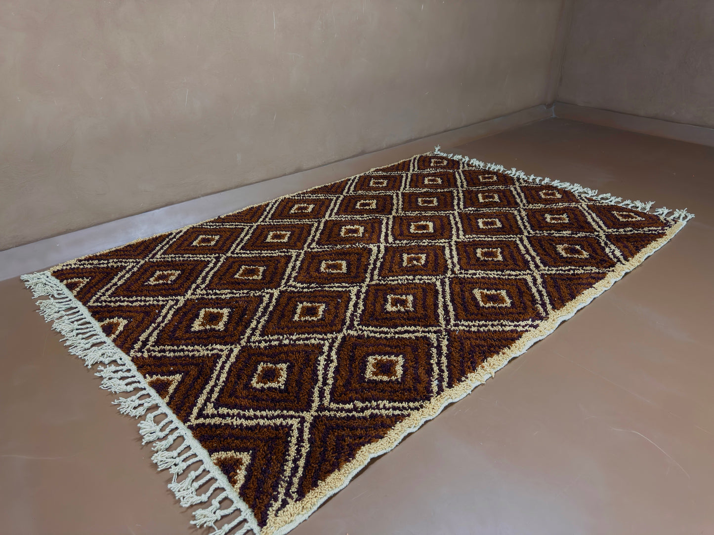 Handwoven Berber Wool Rug - Wool Rug - Custom Rug