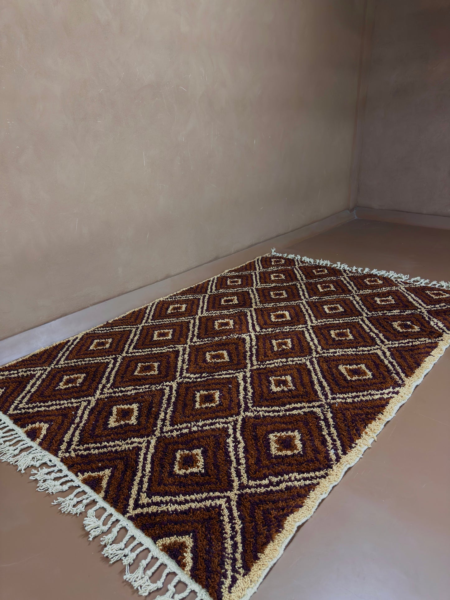 Handwoven Berber Wool Rug - Wool Rug - Custom Rug