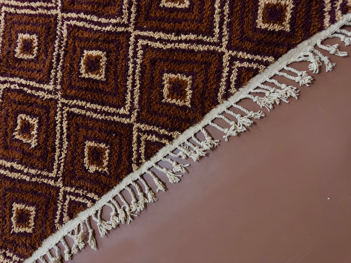 Handwoven Berber Wool Rug - Wool Rug - Custom Rug