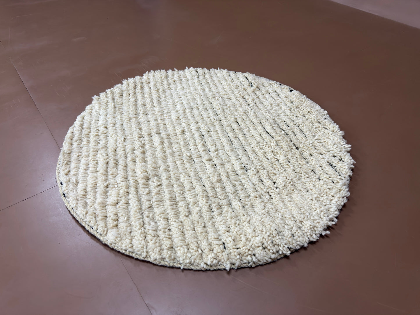 Handmade Round Rug - Custom Wool Berber Rug - Moroccan Rug
