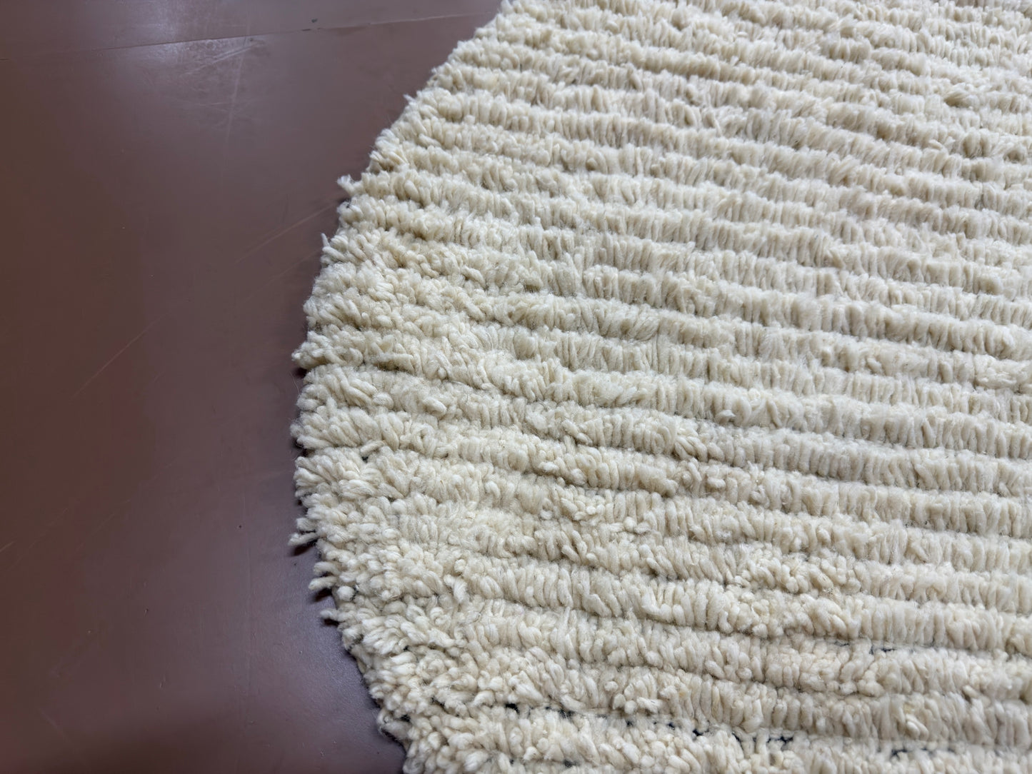 Handmade Round Rug - Custom Wool Berber Rug - Moroccan Rug