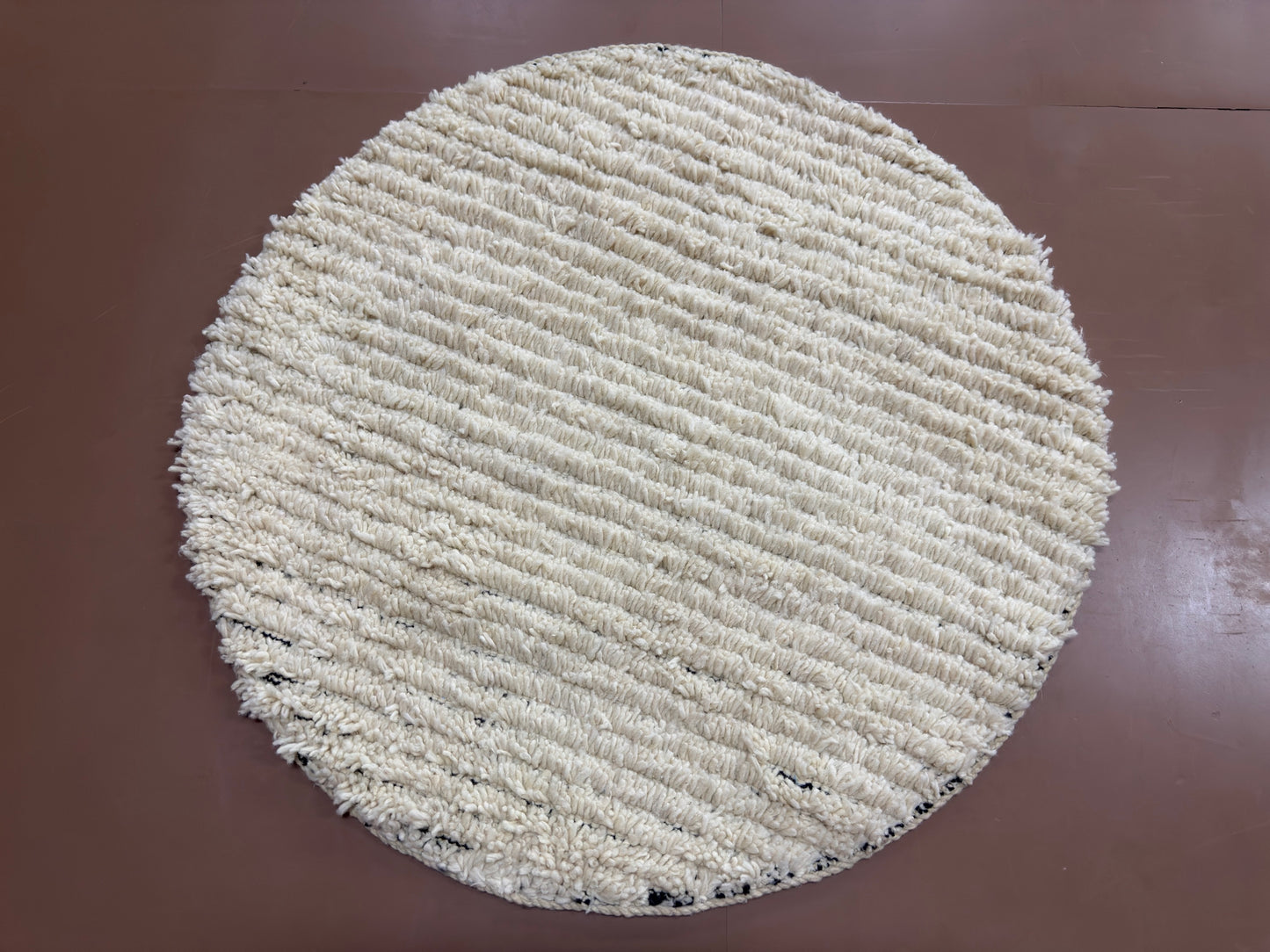 Handmade Round Rug - Custom Wool Berber Rug - Moroccan Rug