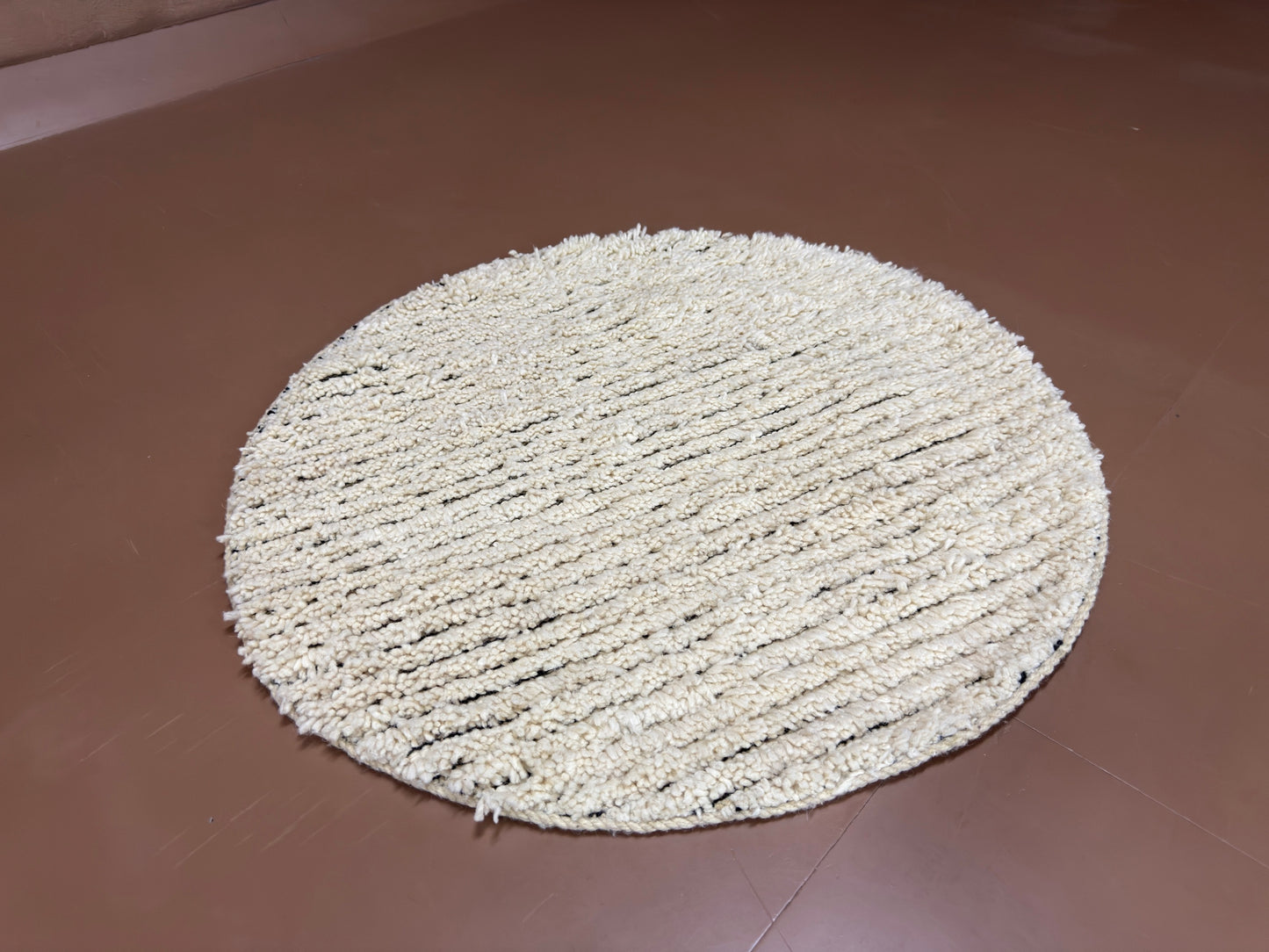Handmade Round Rug - Custom Wool Berber Rug - Moroccan Rug