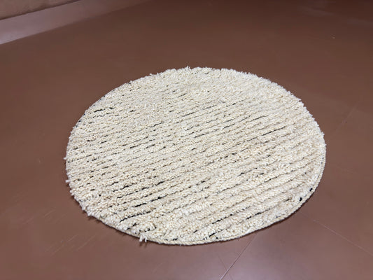 Handmade Round Rug - Custom Wool Berber Rug - Moroccan Rug