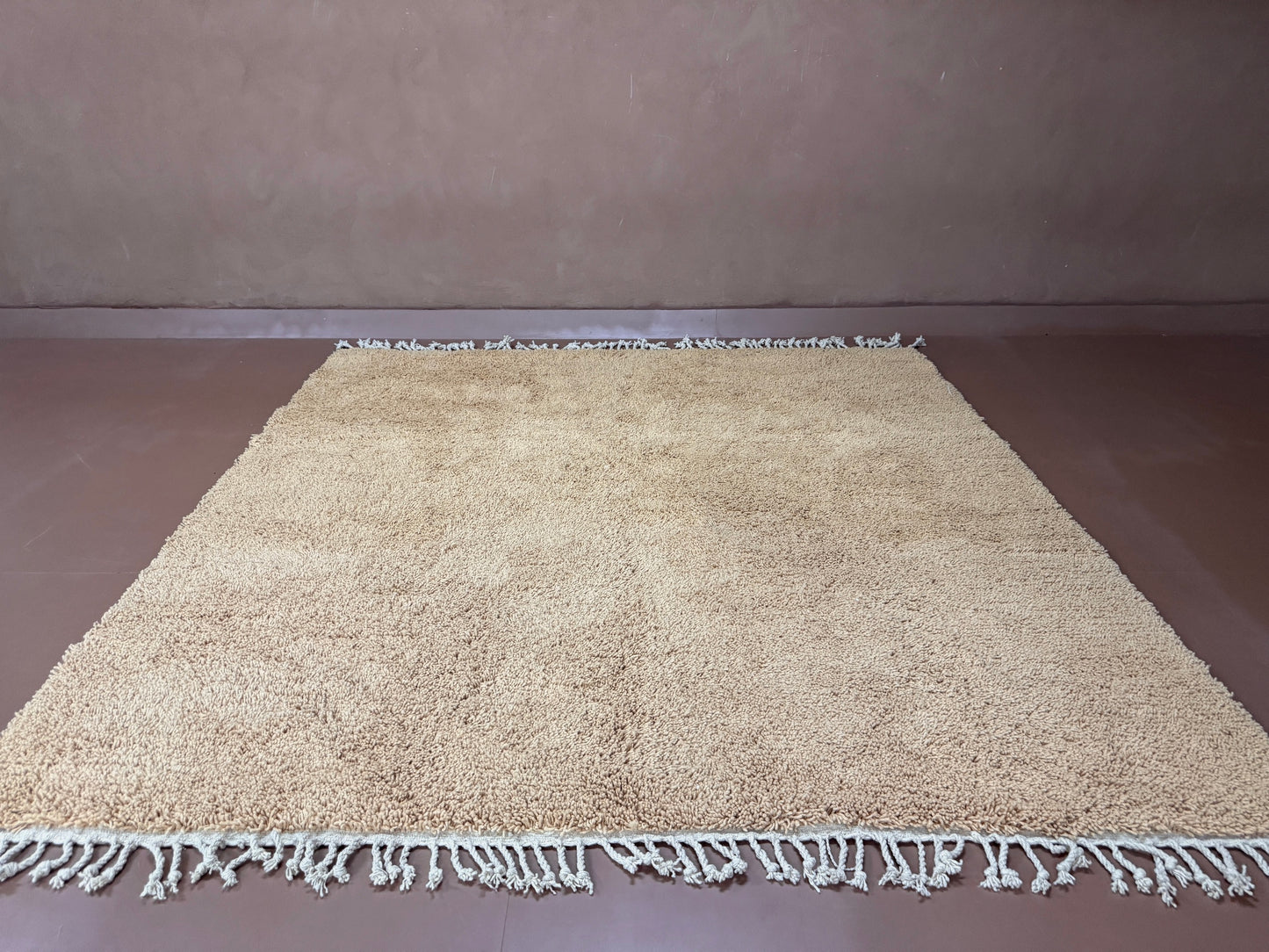 Handwoven Moroccan Wool Rug – Minimalist Berber Style