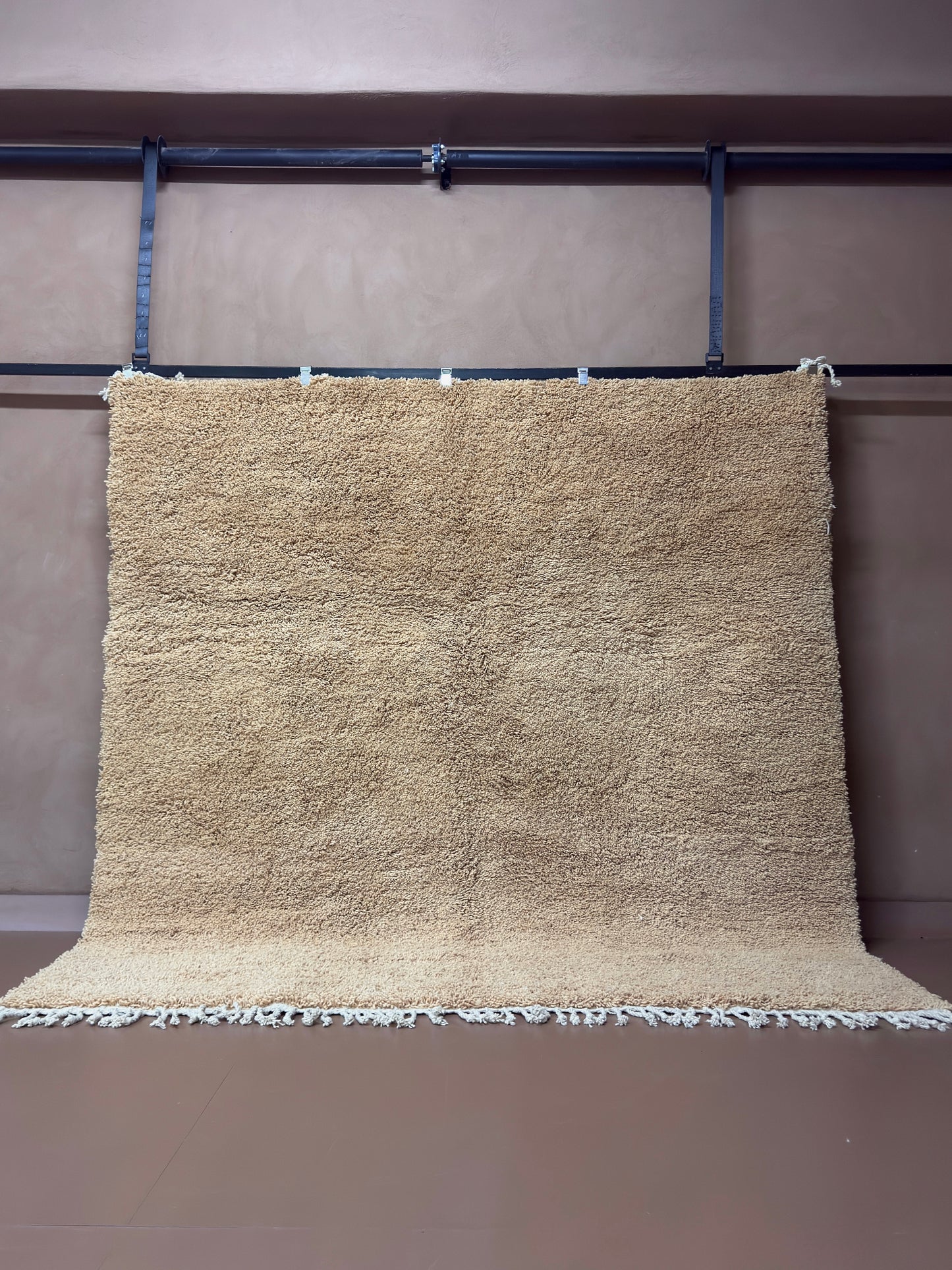 Handwoven Moroccan Wool Rug – Minimalist Berber Style