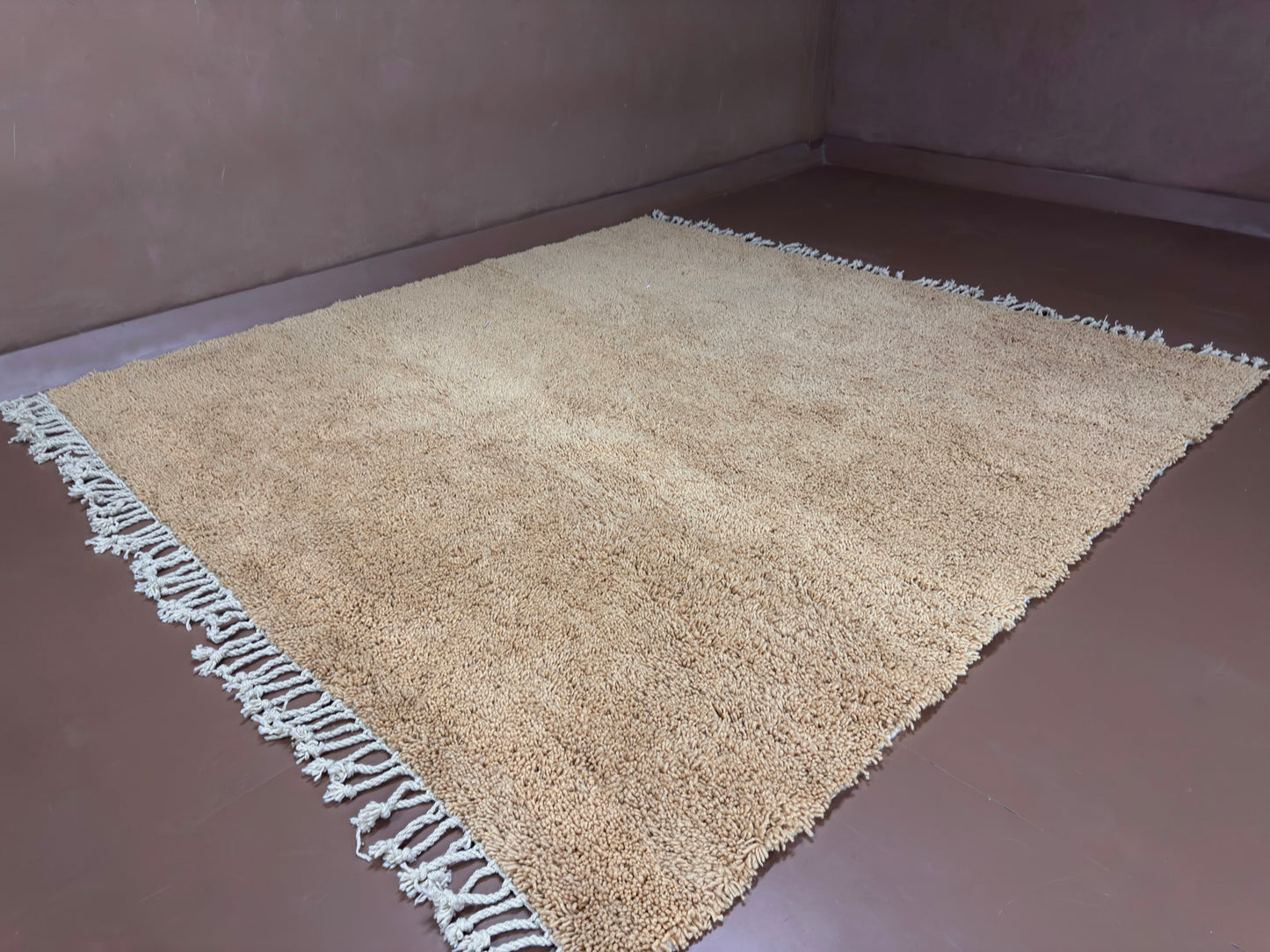 Handwoven Moroccan Wool Rug – Minimalist Berber Style