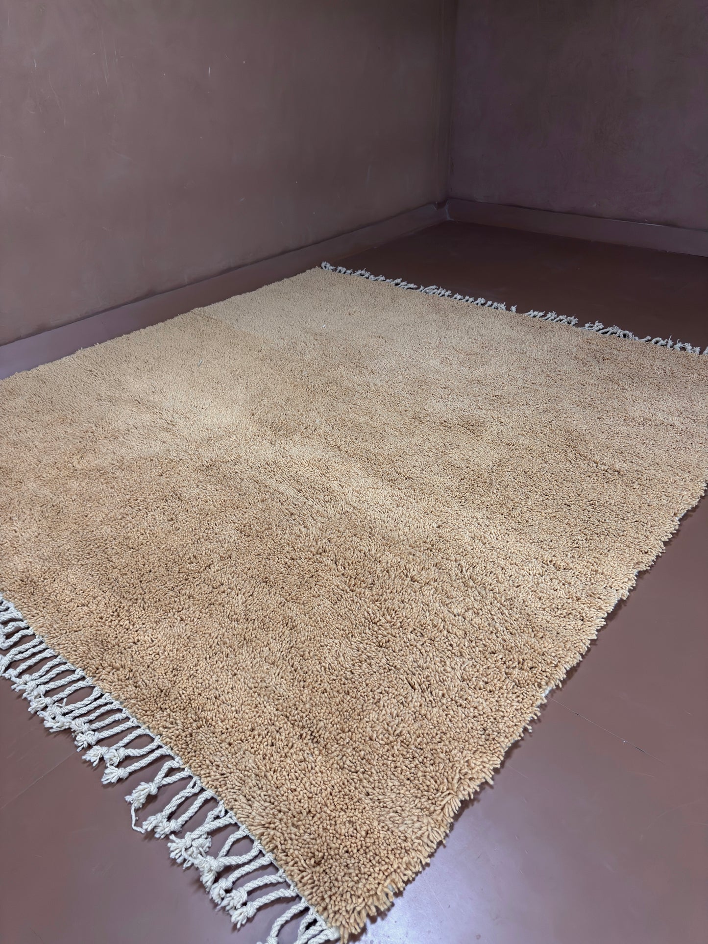 Handwoven Moroccan Wool Rug – Minimalist Berber Style