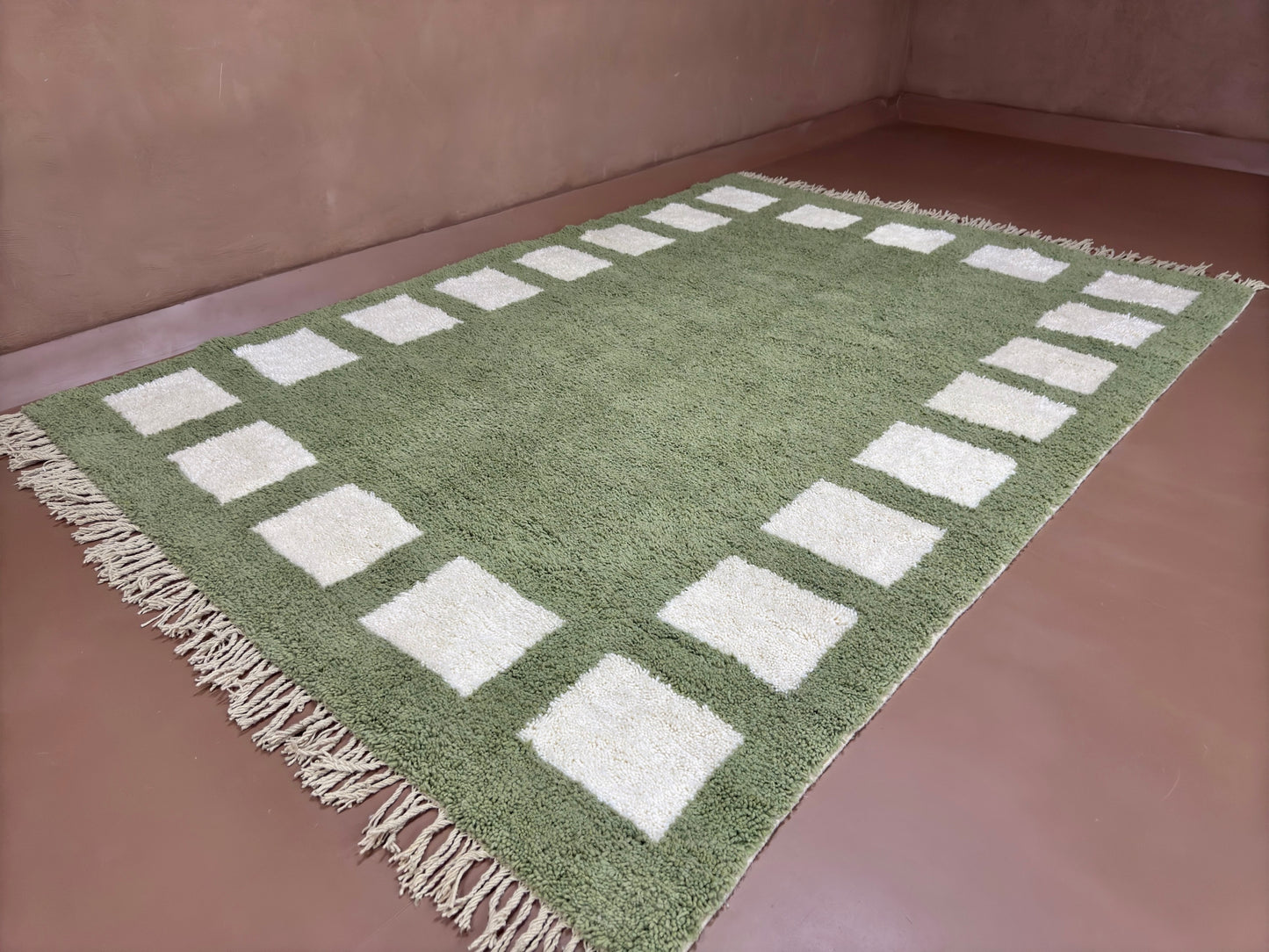 Handwoven Moroccan Wool Rug - Custom Rug