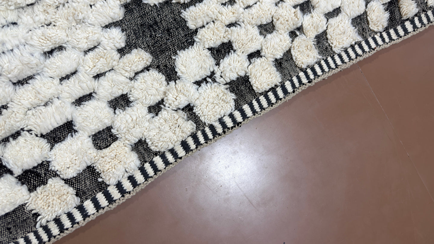 Handmade Moroccan Beni Ourain Rug -  Custom Moroccan Rug - Wool Rug