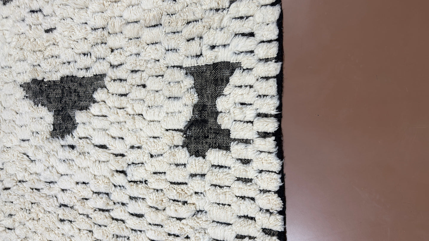 Handmade Moroccan Beni Ourain Rug -  Custom Moroccan Rug - Wool Rug