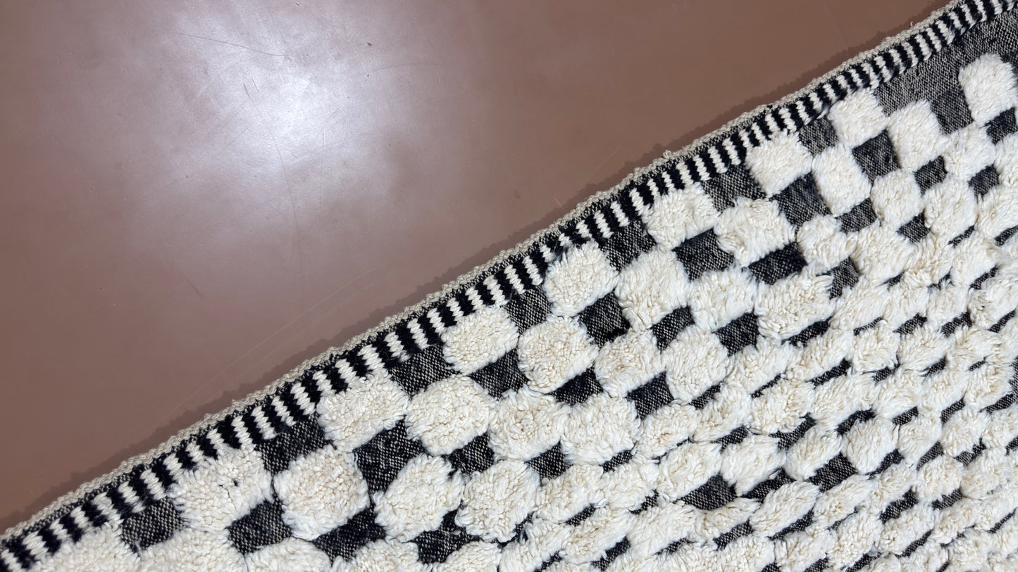 Handmade Moroccan Beni Ourain Rug -  Custom Moroccan Rug - Wool Rug