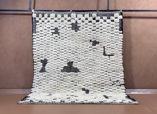 Handmade Moroccan Beni Ourain Rug -  Custom Moroccan Rug - Wool Rug