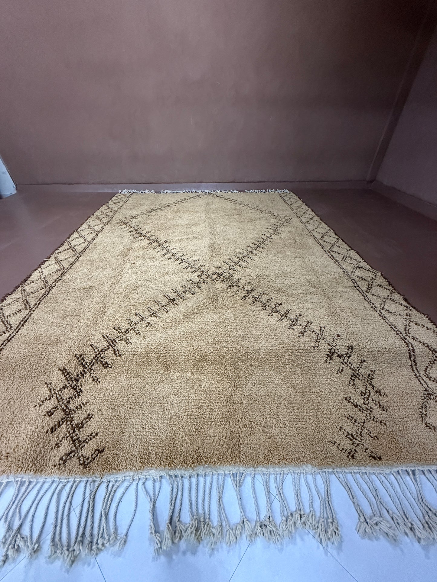 Handwoven Moroccan Wool Rug – Berber Design - Custom Rug