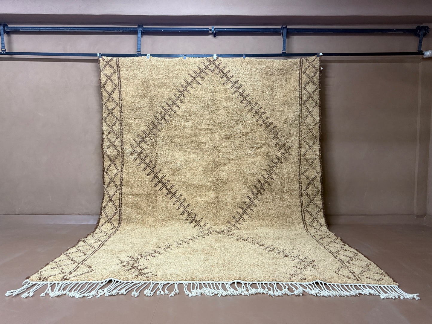Handwoven Moroccan Wool Rug – Berber Design - Custom Rug