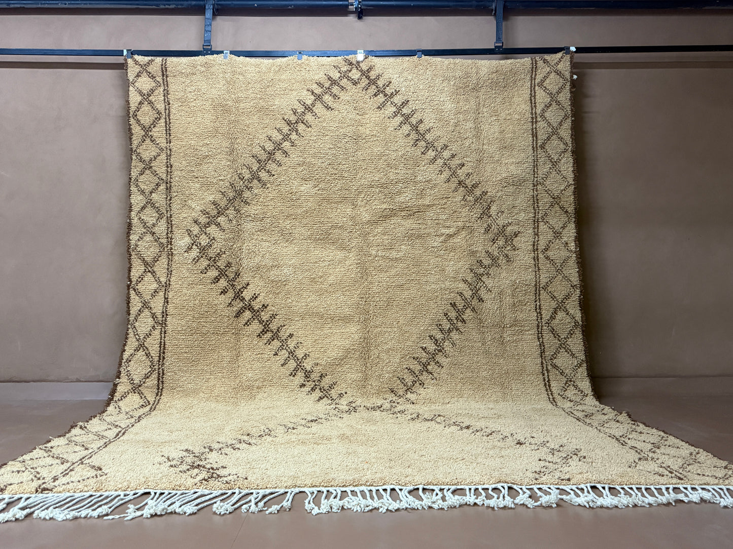 Handwoven Moroccan Wool Rug – Berber Design - Custom Rug