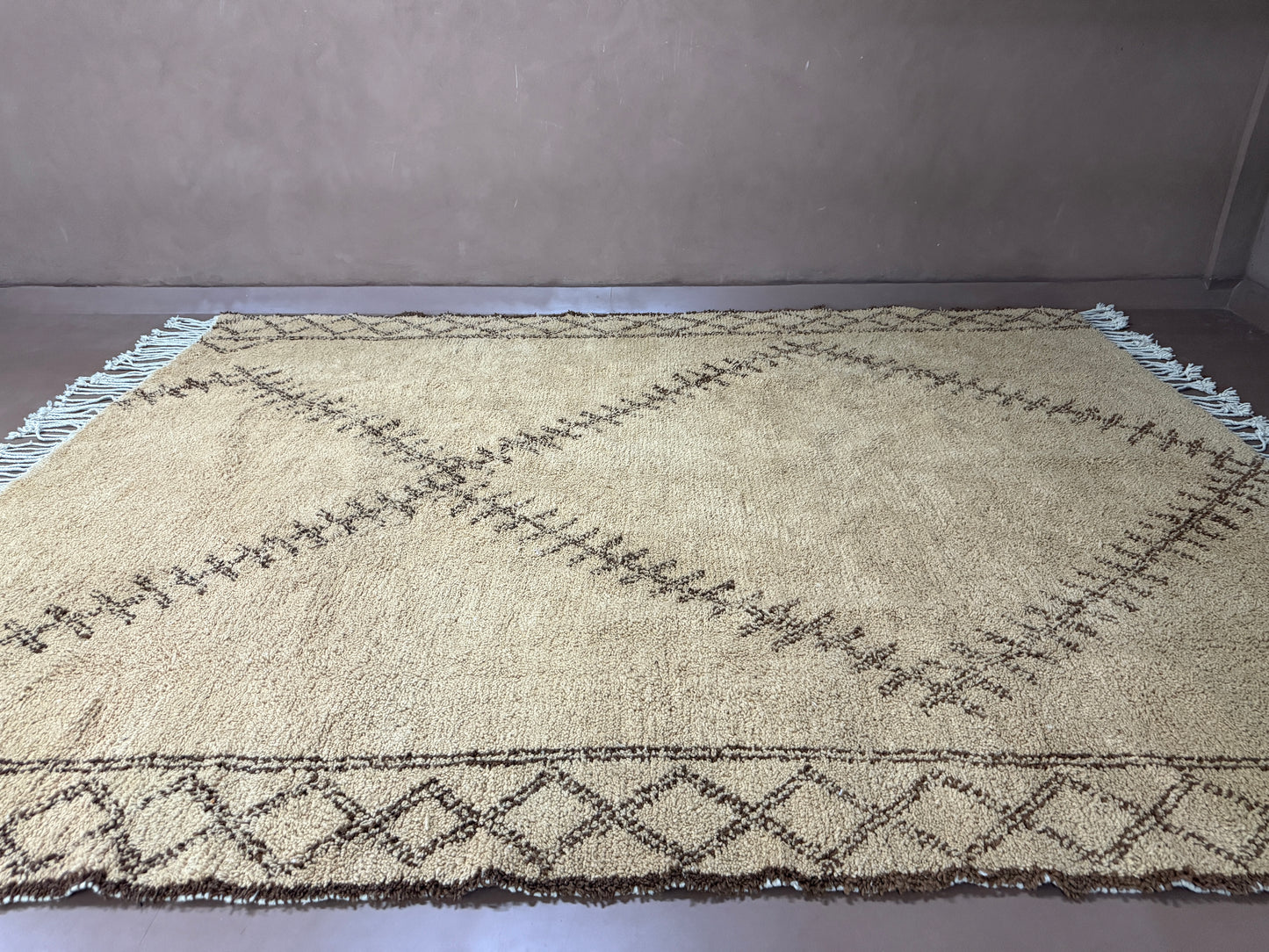 Handwoven Moroccan Wool Rug – Berber Design - Custom Rug