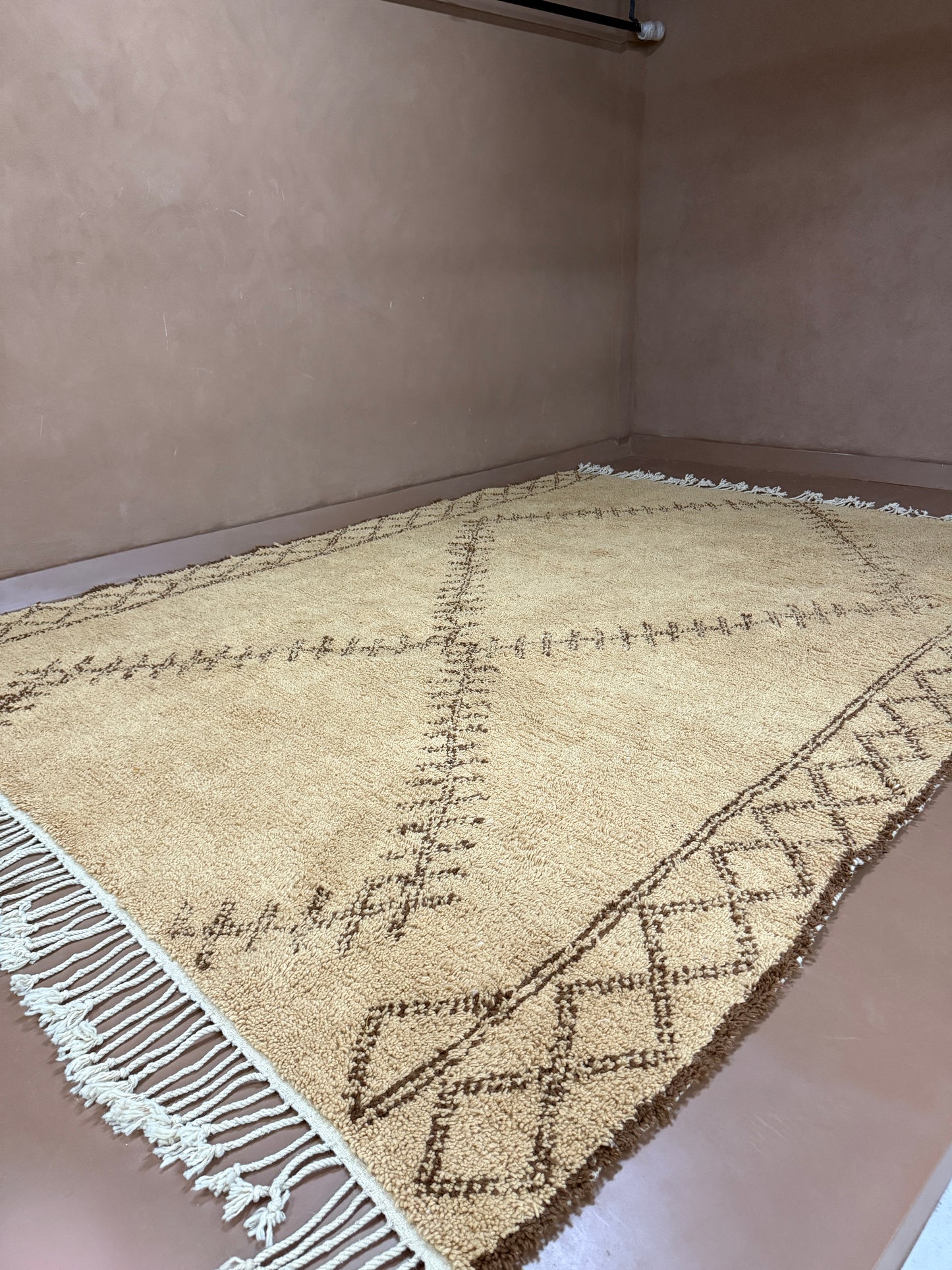Handwoven Moroccan Wool Rug – Berber Design - Custom Rug