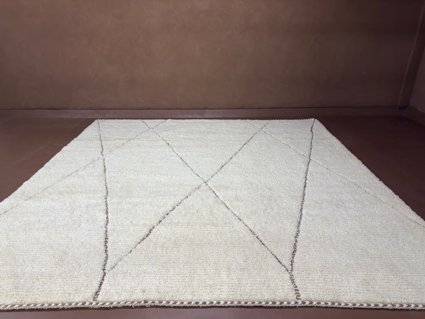 Handwoven Moroccan Beni Ourain Wool Rug – Custom rug