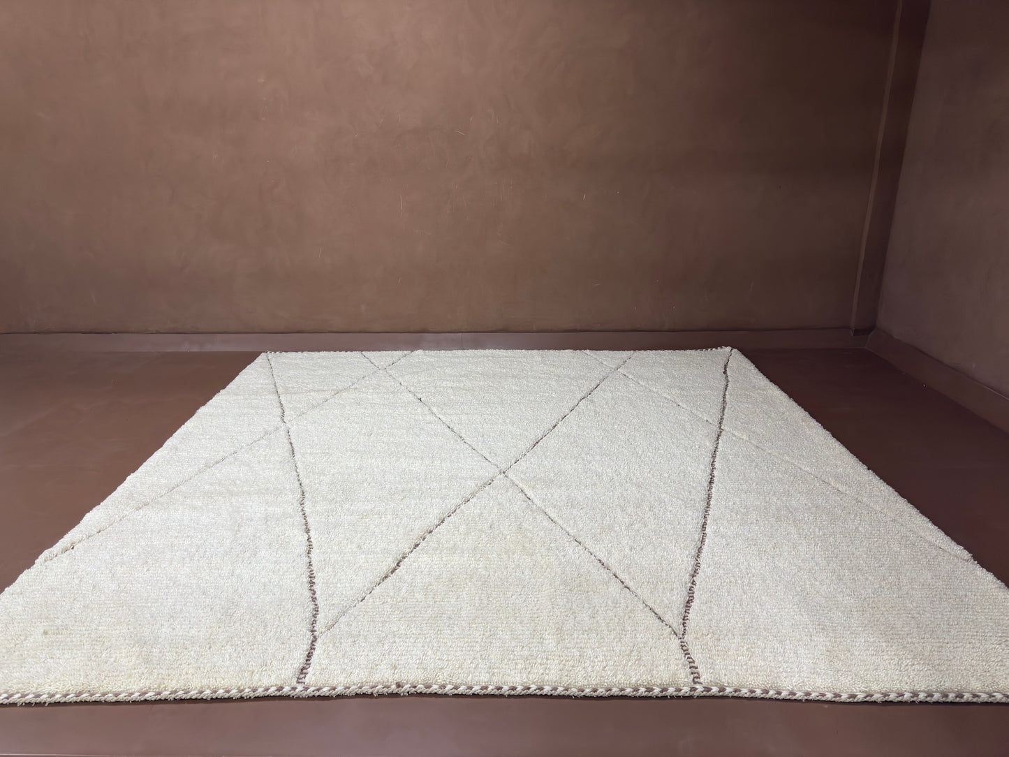 Handwoven Moroccan Beni Ourain Wool Rug – Custom rug