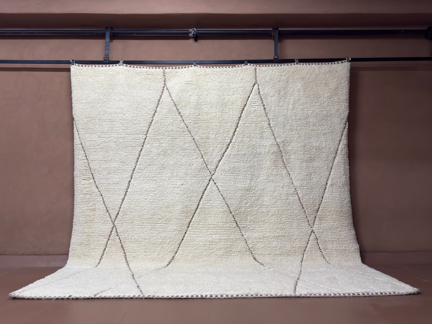 Handwoven Moroccan Beni Ourain Wool Rug – Custom rug