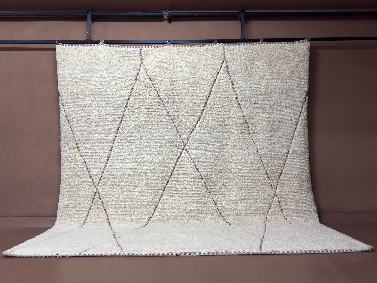 Handwoven Moroccan Beni Ourain Wool Rug – Custom rug