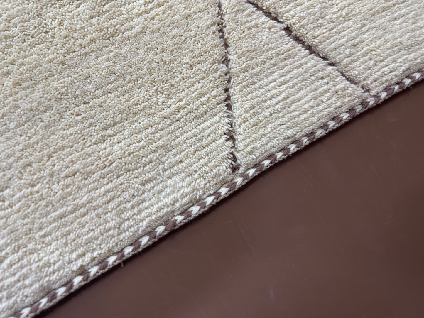 Handwoven Moroccan Beni Ourain Wool Rug – Custom rug
