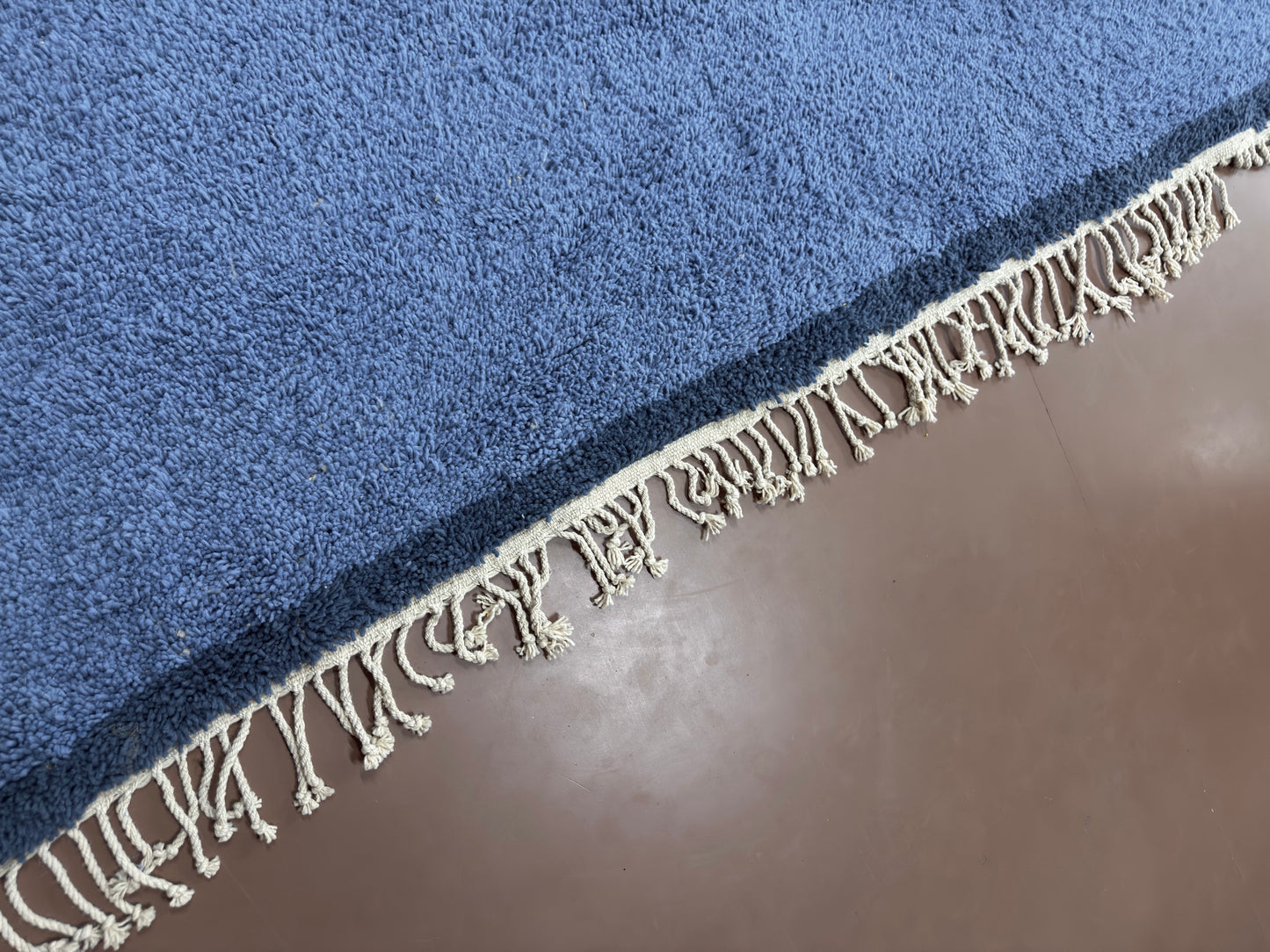 Handwoven Moroccan Rug – Elegant Blue Design - Wool Rug